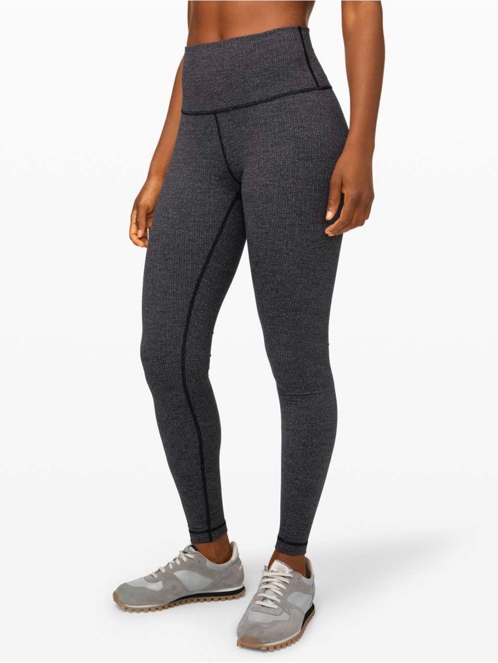 Lululemon Wunder Under High-Rise Tight 28" Variegated Knit Jacquard Black Slate
